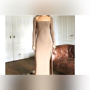 Aritzia - Wilfred Chablis Dress - Size Small - Taupe